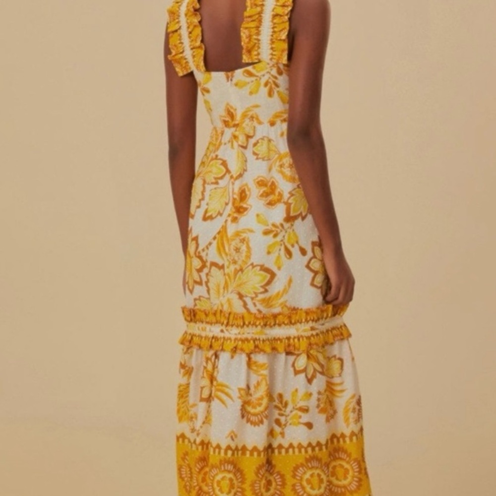 FARM Rio Off White Aura Midi Dress - Picture 3 of 5